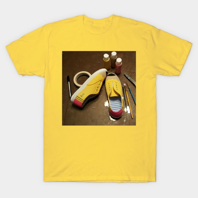 No. 2 Pencil Shoes and Paint T-Shirt by Paige_Terner